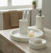 Marble Bathroom Set - White