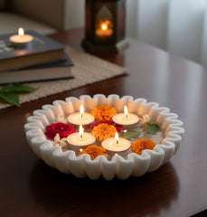 Marble Urli Bowl - Fluted