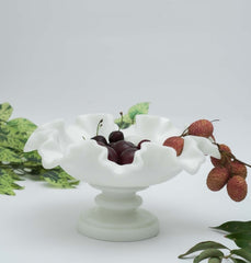 Marble Ruffle Fruit Bowl