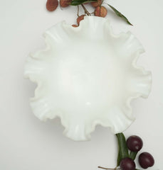 Marble Ruffle Fruit Bowl