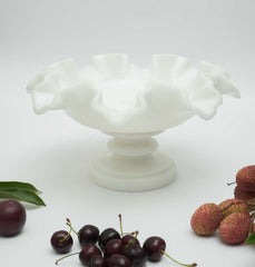 Marble Ruffle Fruit Bowl