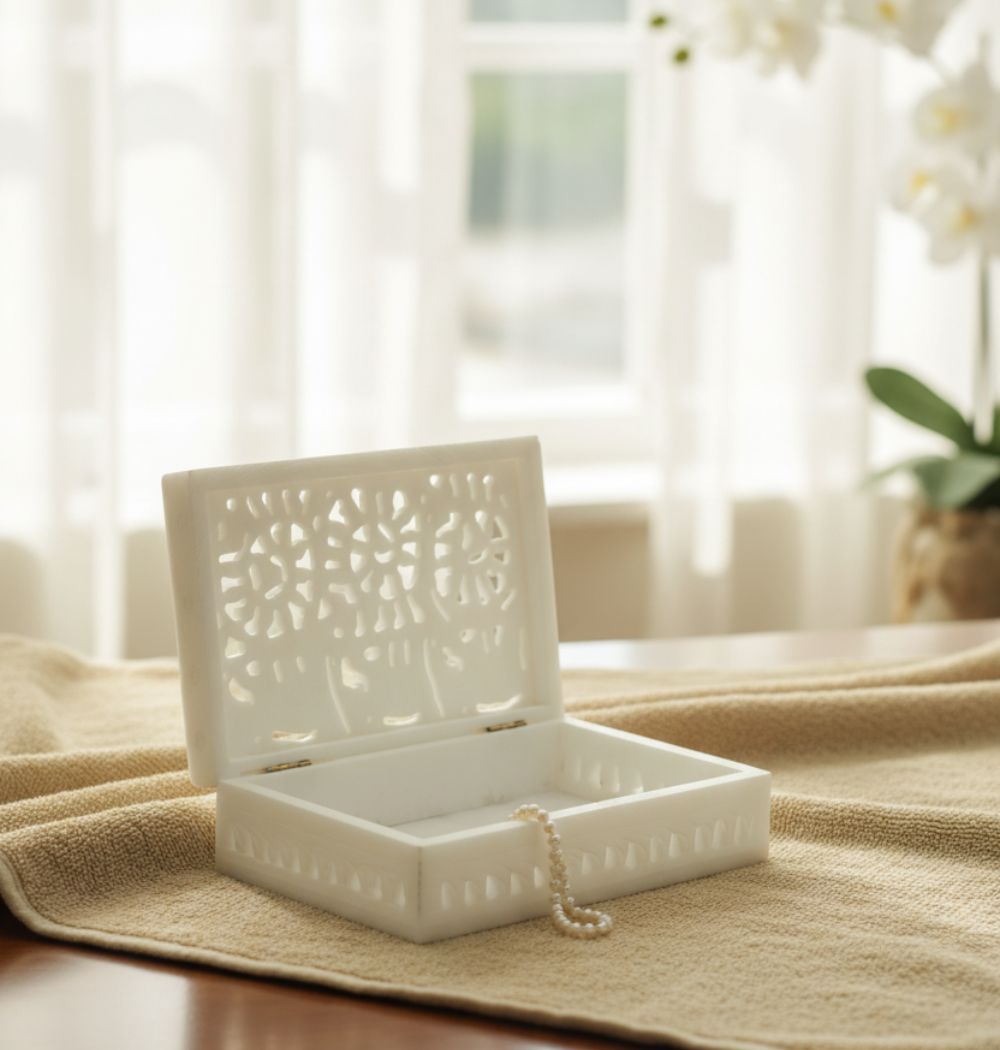 Jewellery Box - Soapstone Jali