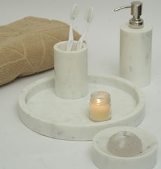 Marble Bathroom Set - White