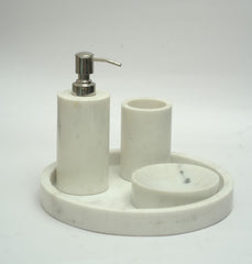 Marble Bathroom Set - White