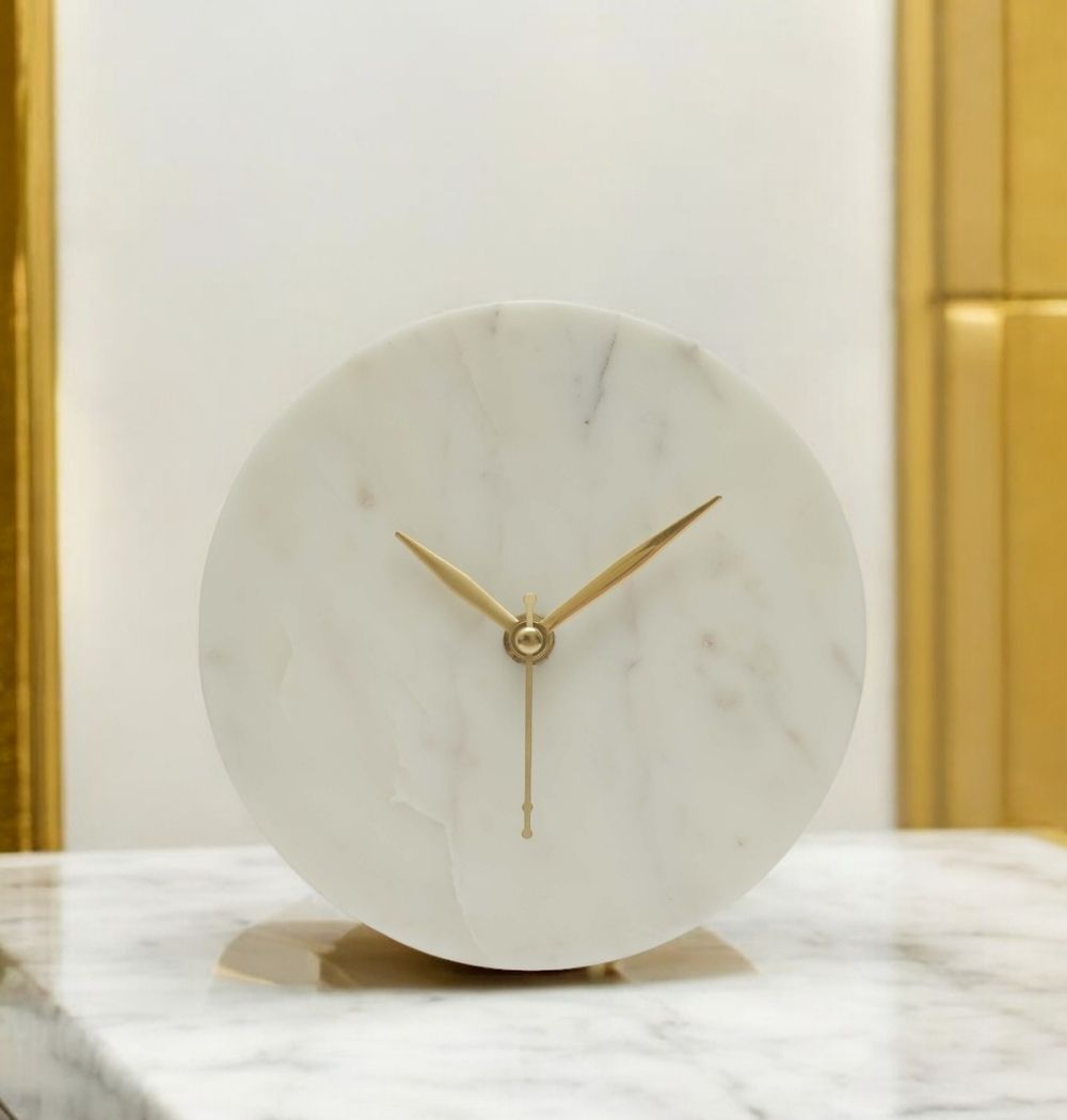 Marble Table Clock