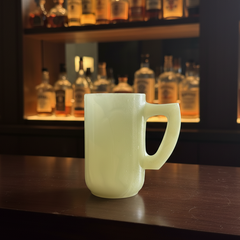 Premium natural onyx beer mug at luxury home bar