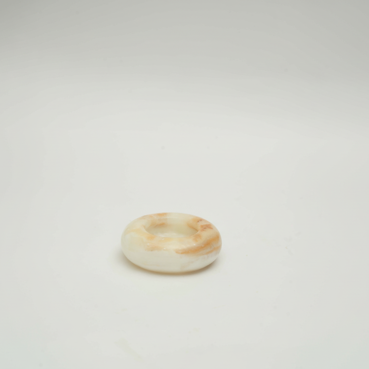 Luxury onyx marble ash tray on a white background