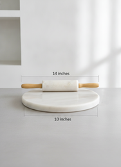 Premium Marble Chakla Belan Set | Handmade Roti Maker | Stone Symmetry