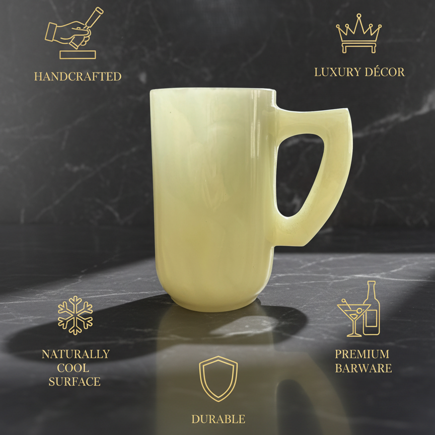 Luxury natural onyx beer mug with premium quality features