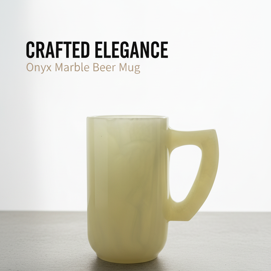 Premium handcrafted natural onyx beer mug product image